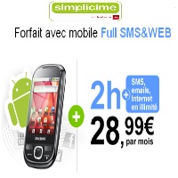 Samsung Galaxy 550 à 1€ chez Simplicime